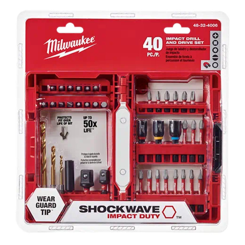 Milwaukee SHOCKWAVE Impact Duty 48-32-4006 Drill and Drive Set, 1/4 in, Steel
